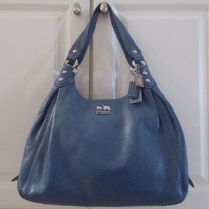 Coach Madison Maggie Medium Blue Leather Handbag 10971-14336